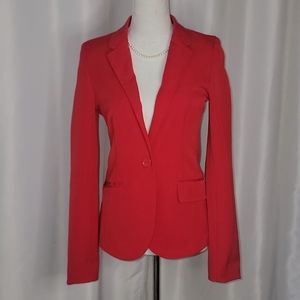 Ambiance Women's Padded Blazer Jacket Size Small Red